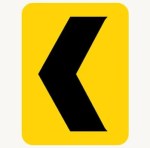 Sharp Curve road sign in the BitLife driving test