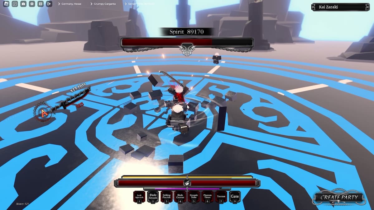 Player fighting his Shikai in Paradox Roblox experience