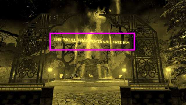 The Headless Horseman statue message