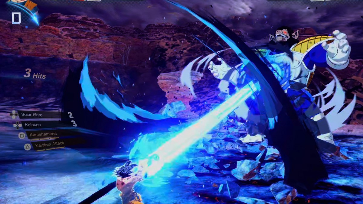 Using Kamehameha on Great Ape Vegeta