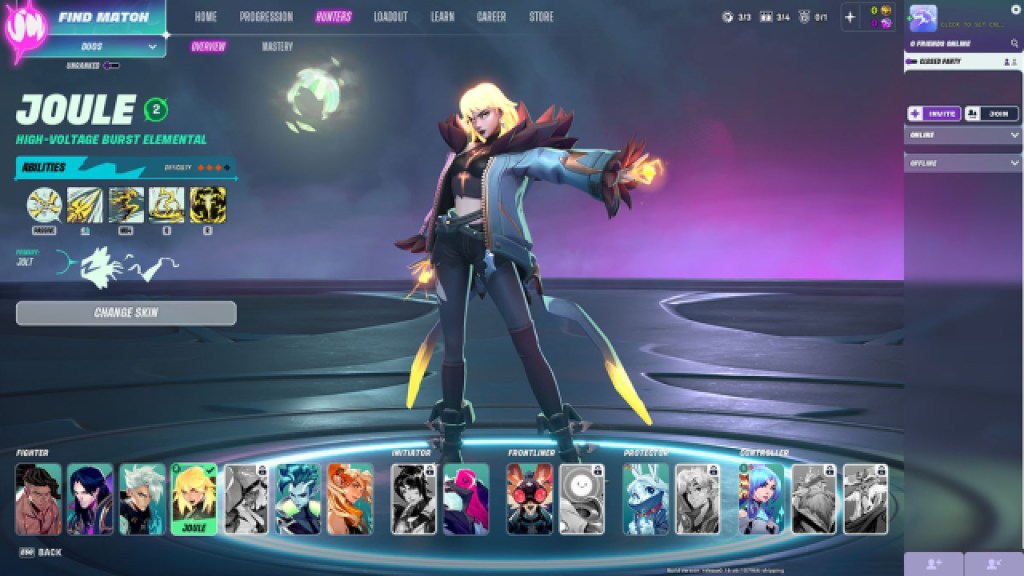 Joule in the Supervive character screen.