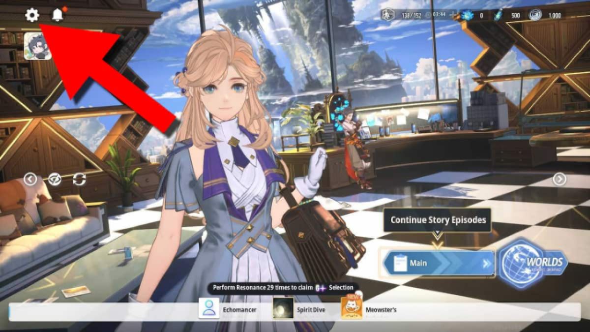 Screenshot of the lobby in Ash Echoes.