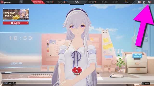 Screenshot of the Strinova menu.