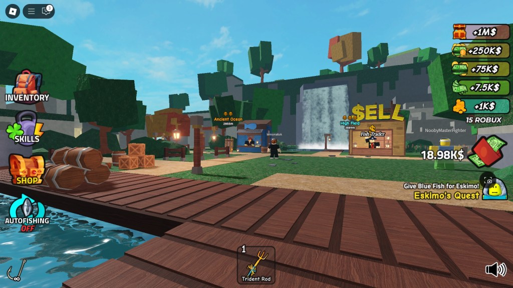 Default Isle from GO FISHING from a first person view