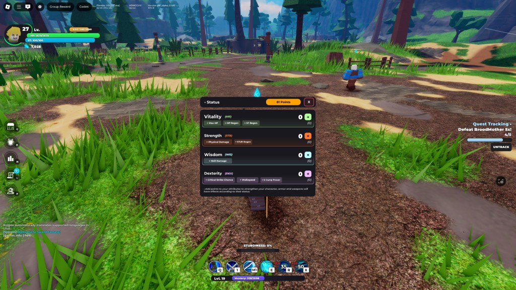 Skill in Sword Fantasy after reseting