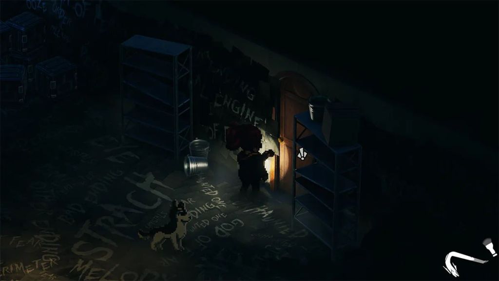 Player finding the secret door after the Calisto Besatt fight. 