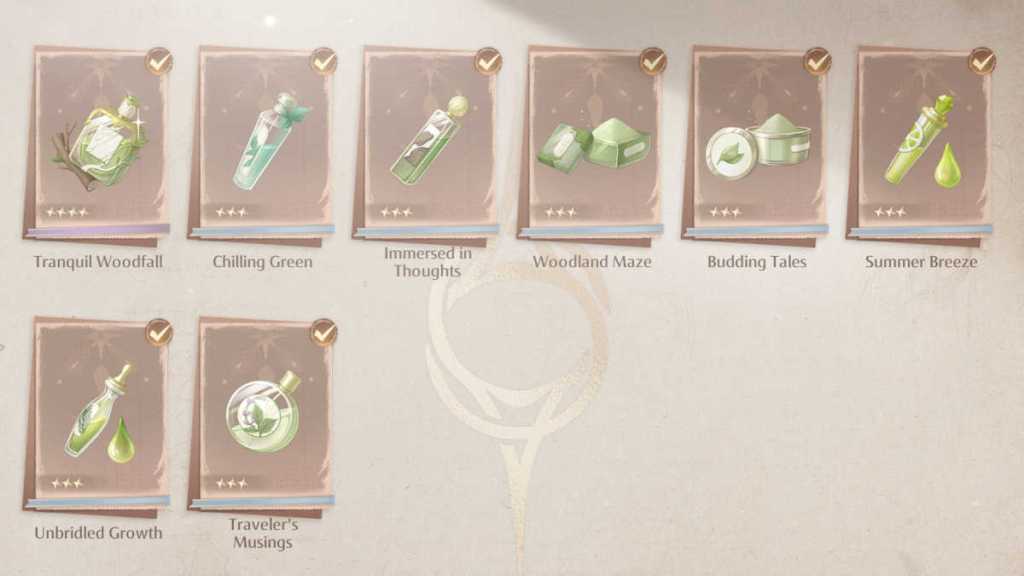 Fragrances in Infinity Nikki