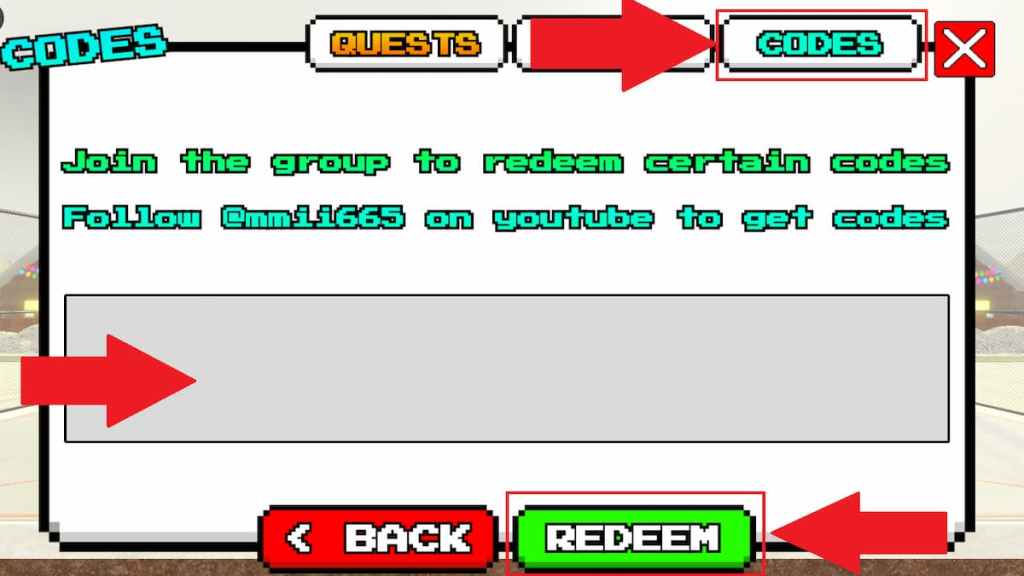 How to redeem 2D Basketball codes step 2