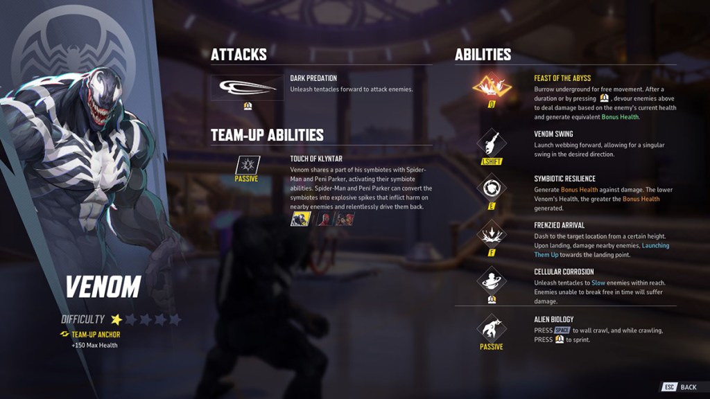 Venom's kit in Marvel Rivals.