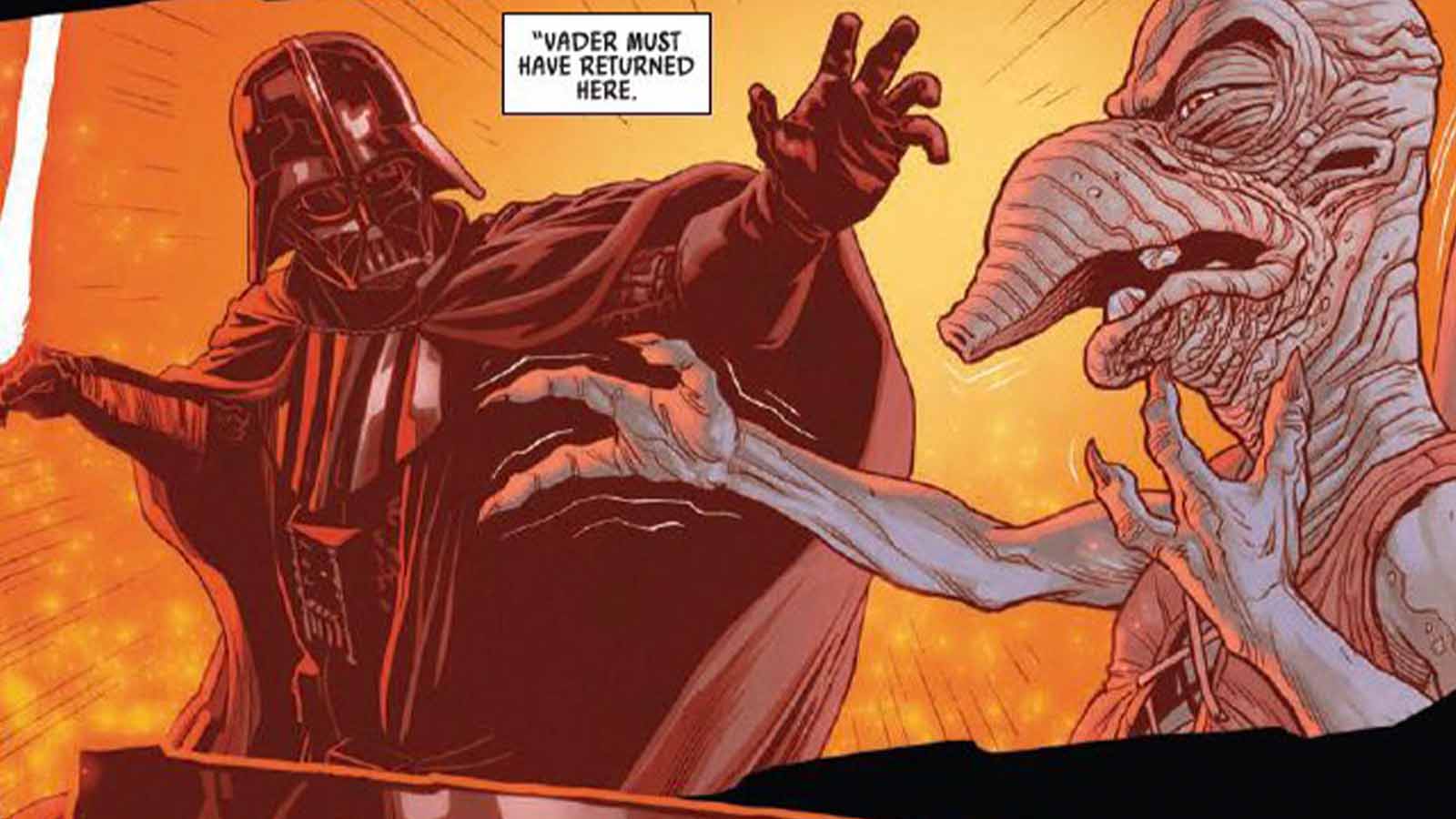 Vader kills Watto in a comic book