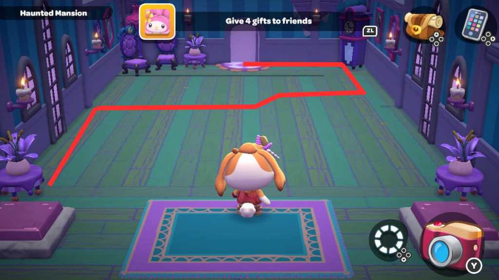 Hello Kitty Island Adventure Haunted Mansion room eight