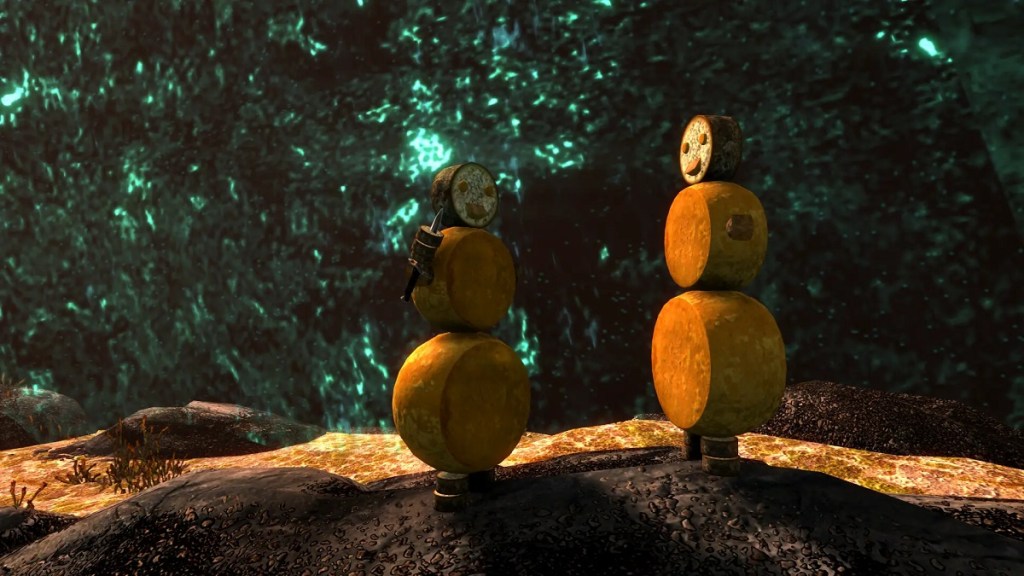 Skyrim: Cheese wheels are stacked on top of each other to look like a dairy version of snowmen.