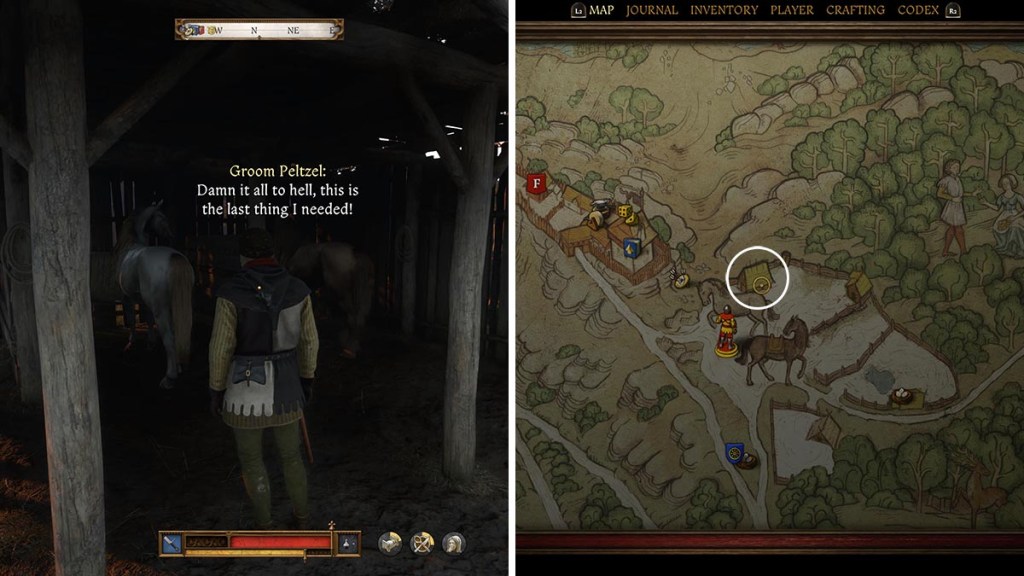 Groon Peltzel's location during The Finger of God.