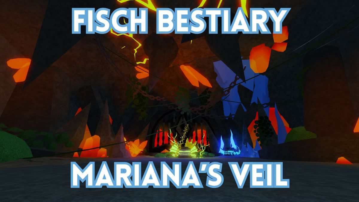 Mariana's Veil podium room from Fisch with a bit of text on the top and bottom of the page