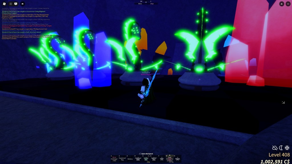 The Fisch player has solved all the puzzles in the Calm Zone