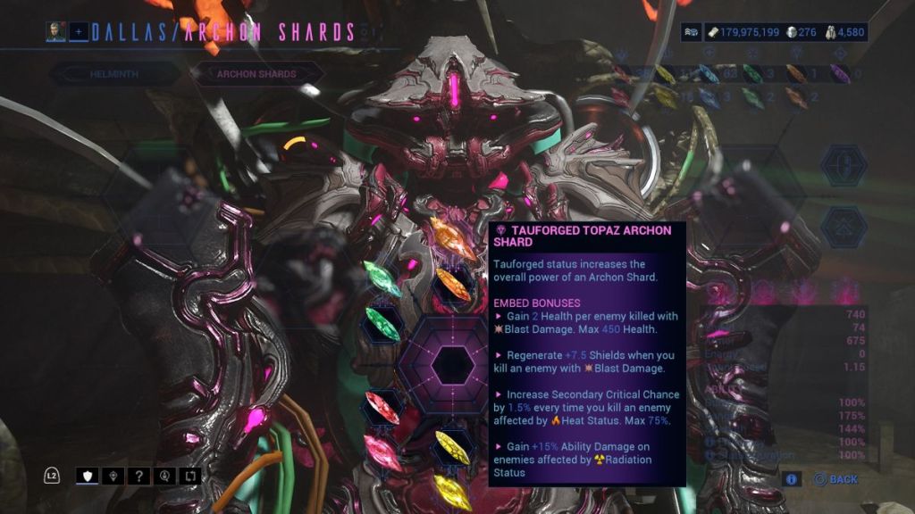Warframe Lavos Prime shards