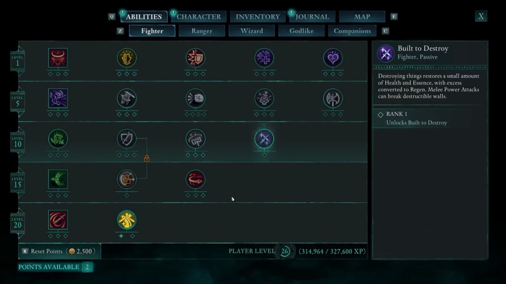 Skills for a wizard fighter