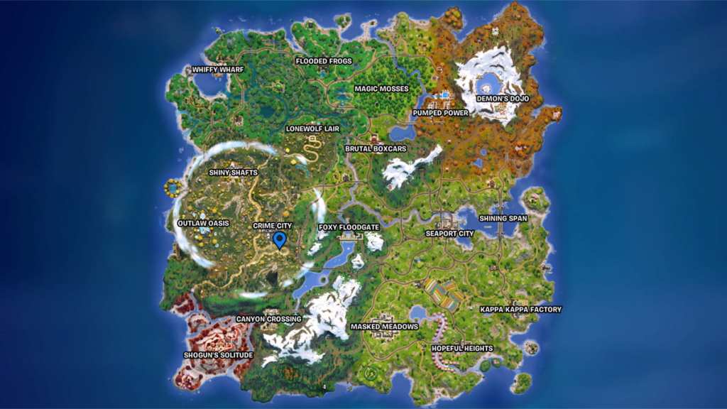 Fortnite wolf statue map