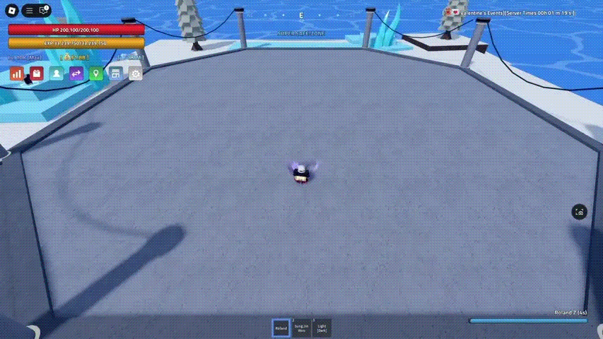 Showcase of the Roland spec's Z move in Verse Piece Roblox experience