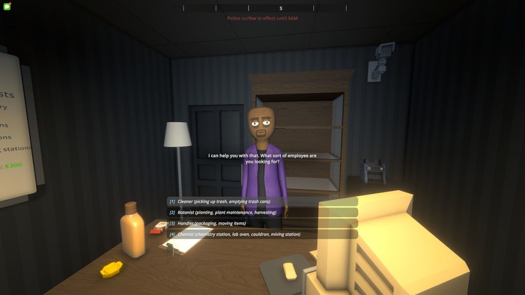 Manny talks to the players in Schedule 1.