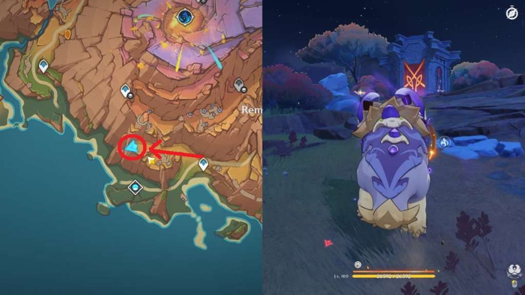 Shrine of Depths near the remnants of tetenanco