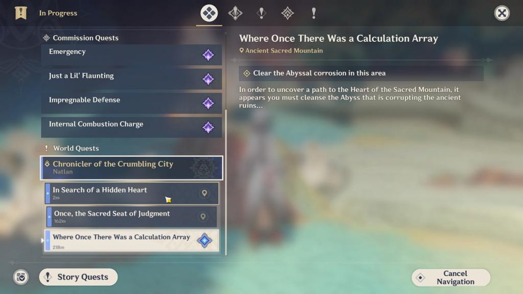 In search of a hidden heart quest in the Chronicler of the Crumbling City chain