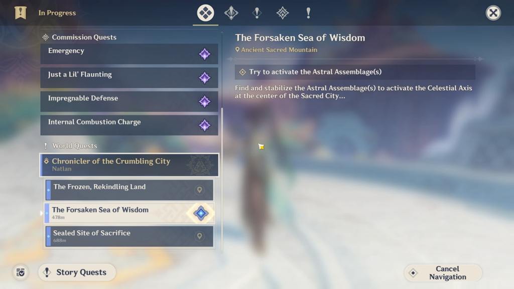 Chronicler of the Crumbling City quest chain in genshin impact