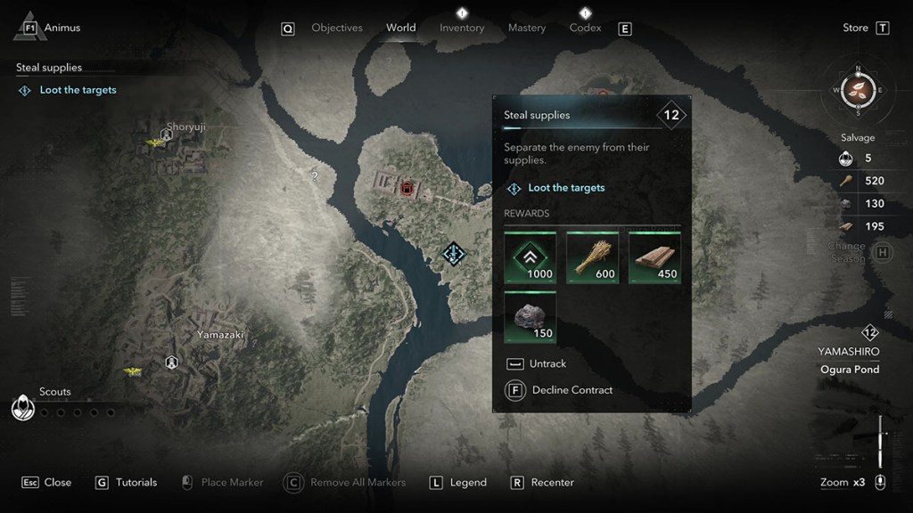 A loot supplies contract map marker