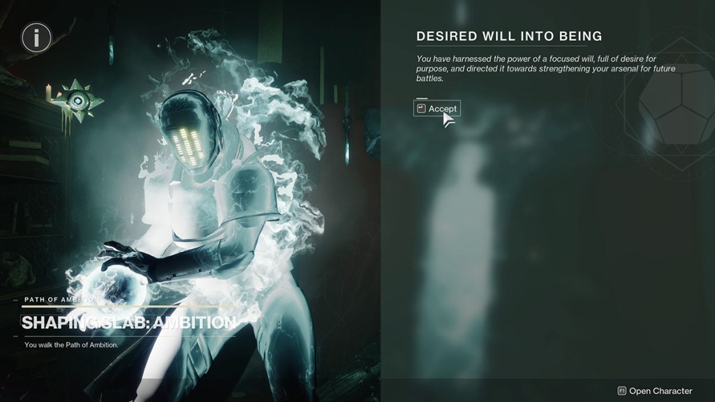Earned the Path of Ambition in Destiny 2 Heresy