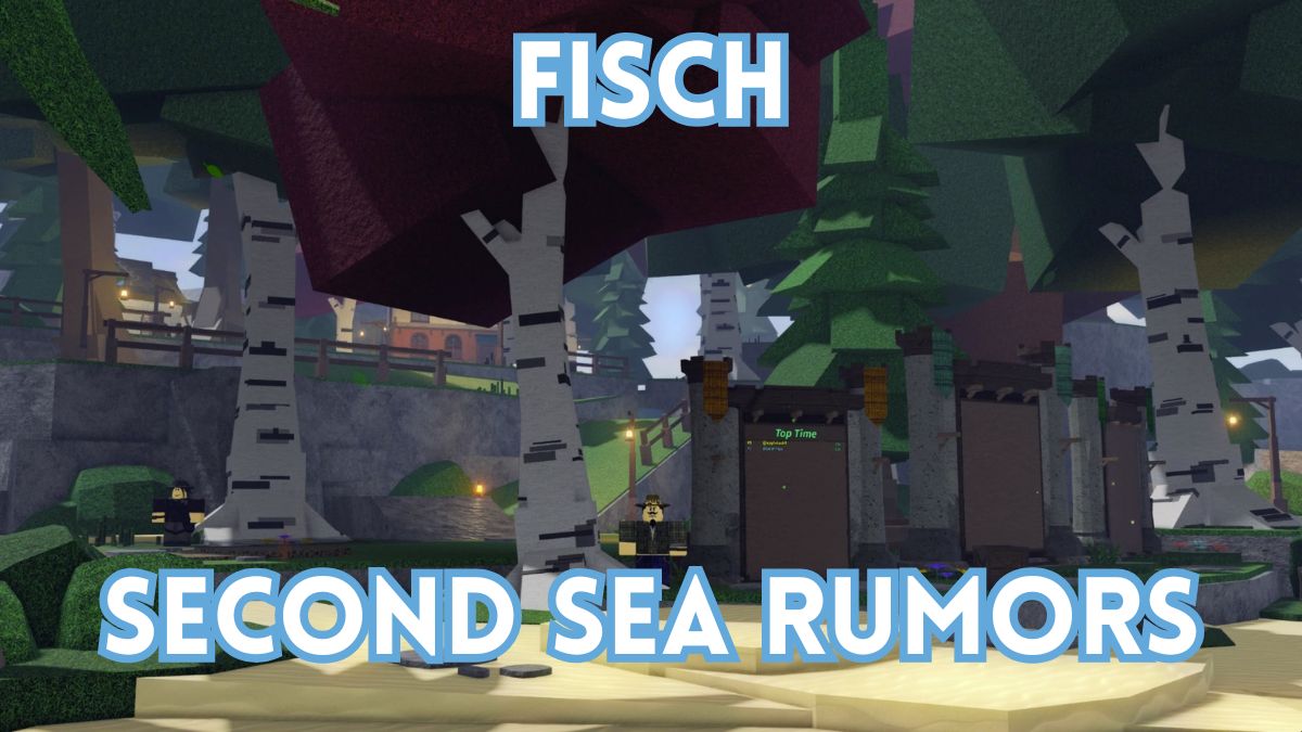 The rumored new island in Fisch's new update with the title on top and bottom of the page