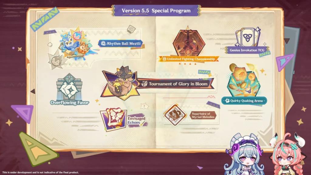 Events overview for Genshin Impact 5.5