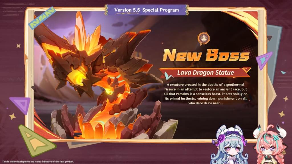 Lava Dragon Statue boss from Genshin Impact