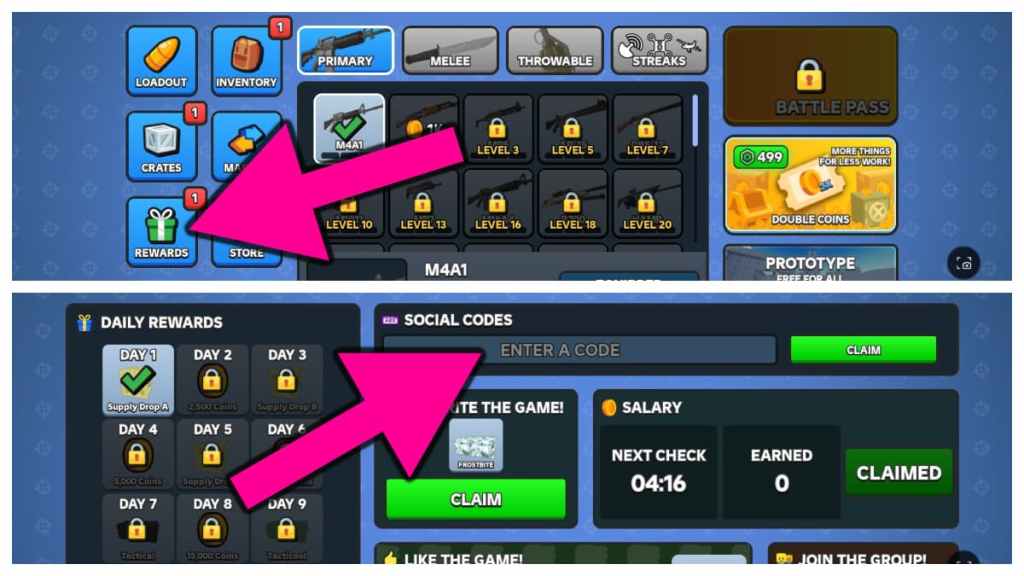 How to redeem Combat Arena codes.