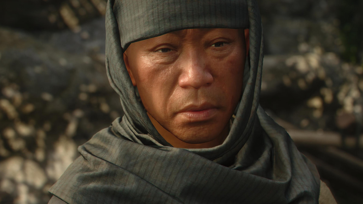 Talking to Mitsumune in AC: Shadows