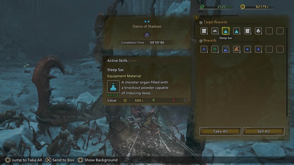 The Hunter gets a few Sleep Sacs in Monster Hunter Wilds.