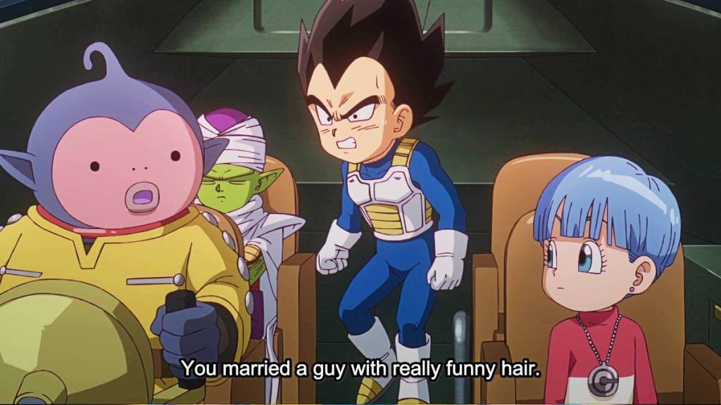Hybis trashtalking Vegeta in Dragon Ball DAIMA