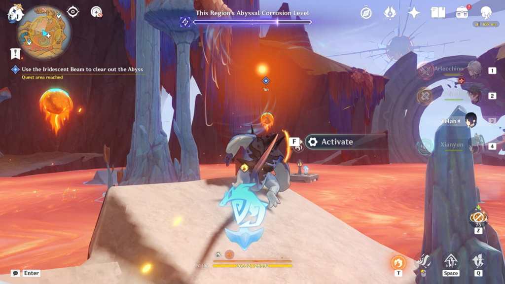 Using the Iridescent Beam to clear the Abyss