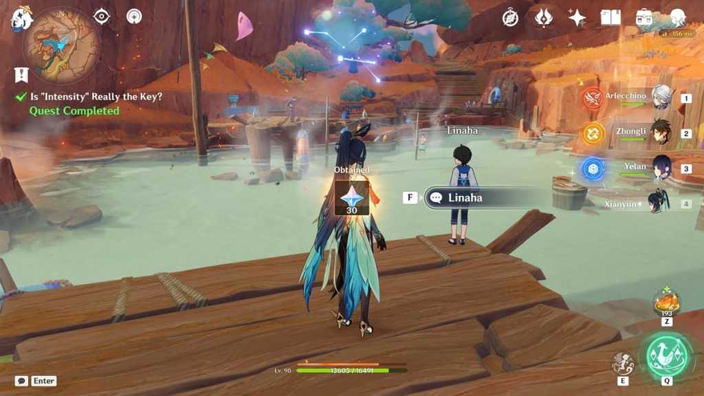 Primogem reward for completing Is Intensity Really the Key quest