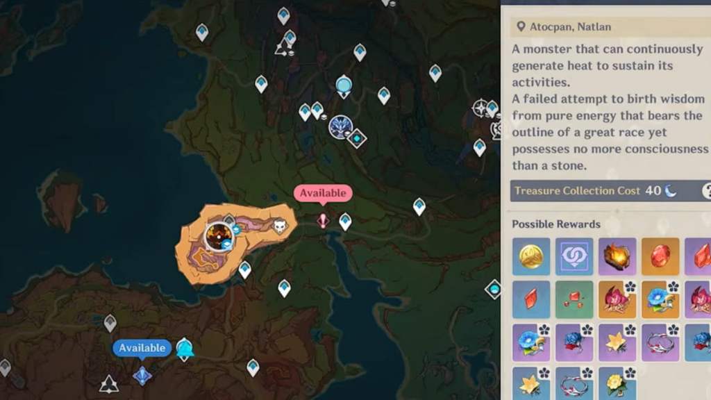 Location of the Lava Dragon Statue boss.