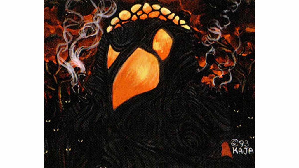 The artwork for Mishra's Workshop shows what it seems like a bird-shaped building.