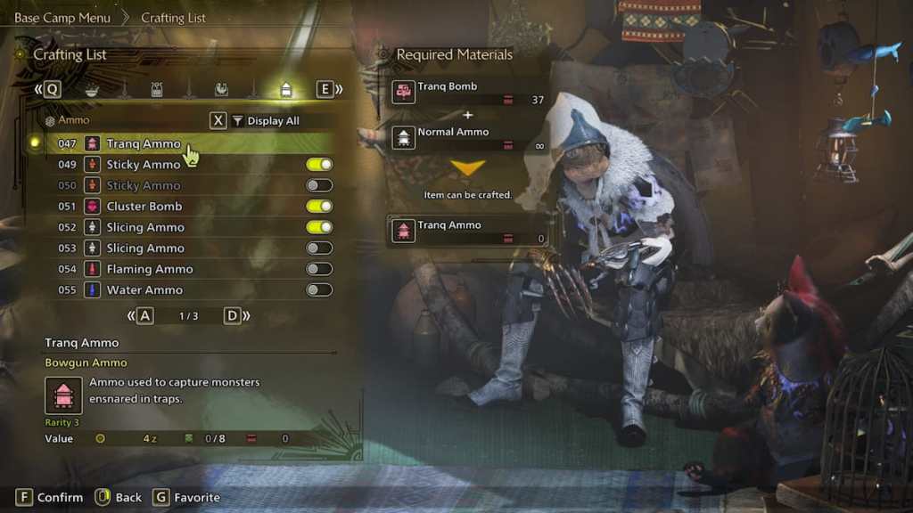 Ammo Crafting in Monster Hunter Wilds