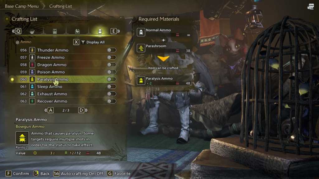 Ammo Crafting in Monster Hunter Wilds