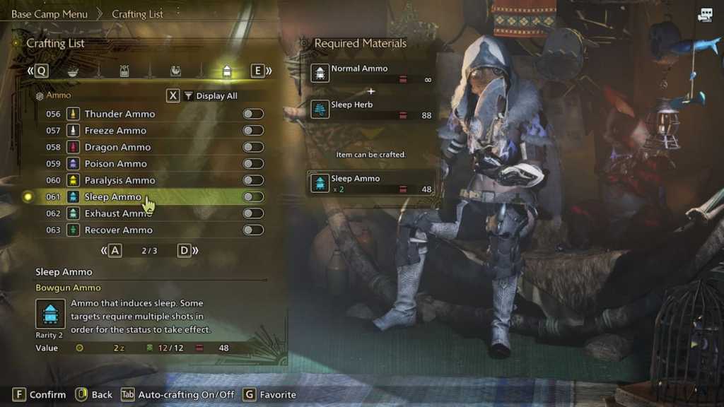 Ammo Crafting in Monster Hunter Wilds
