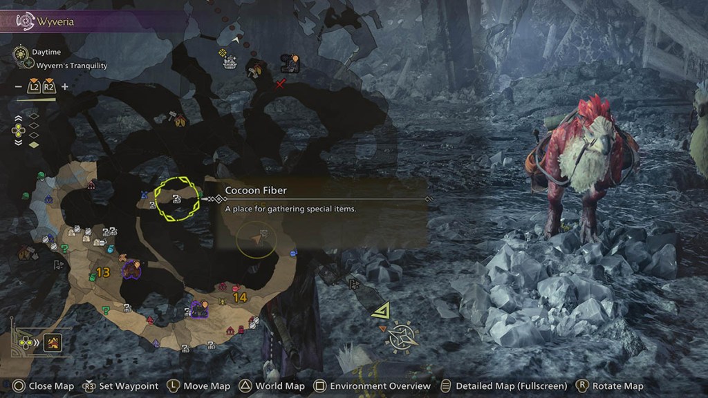 A Cocoon Fiber, as seen in the Ruins of Wyveria map.