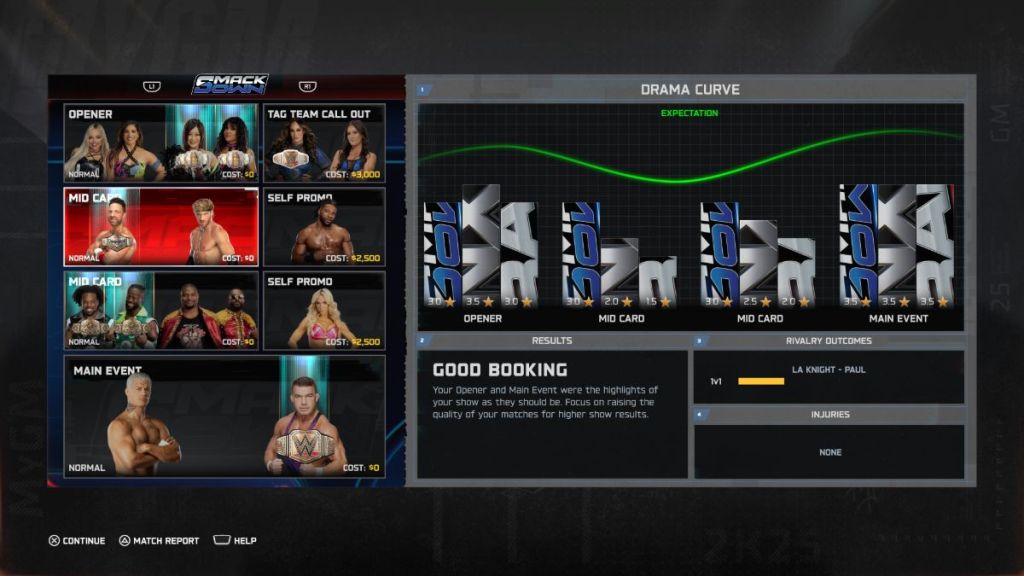 MyGM mode in WWE 2K25