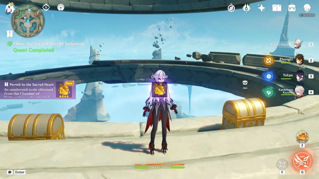 Once, the Sacred Seat of Judgement quest rewards