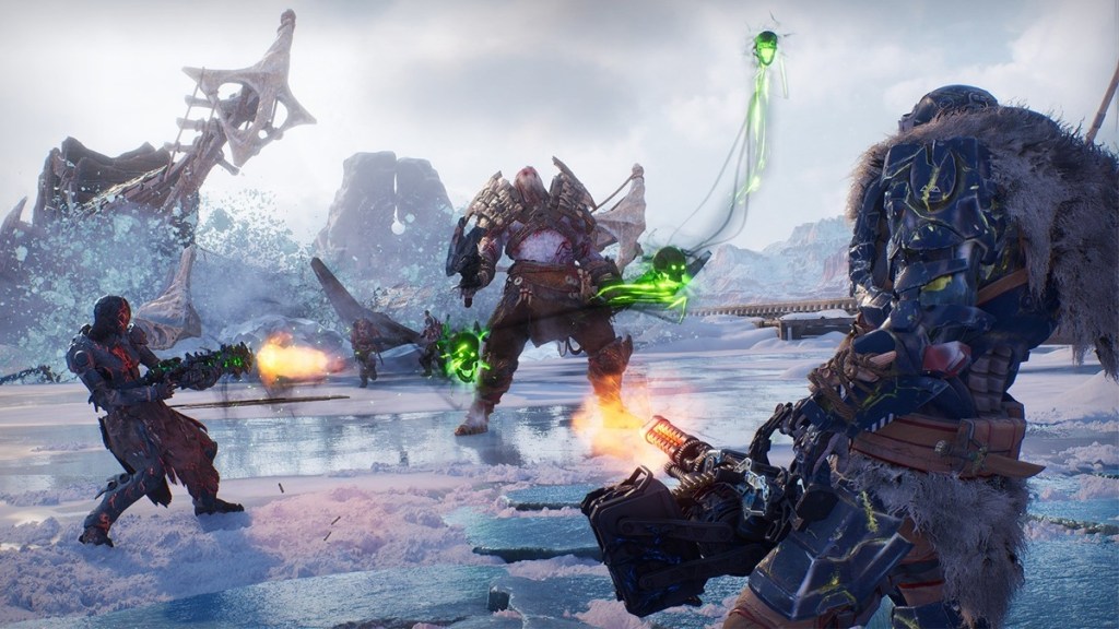 A gameplay screenshot from Outriders: Worldslayer.