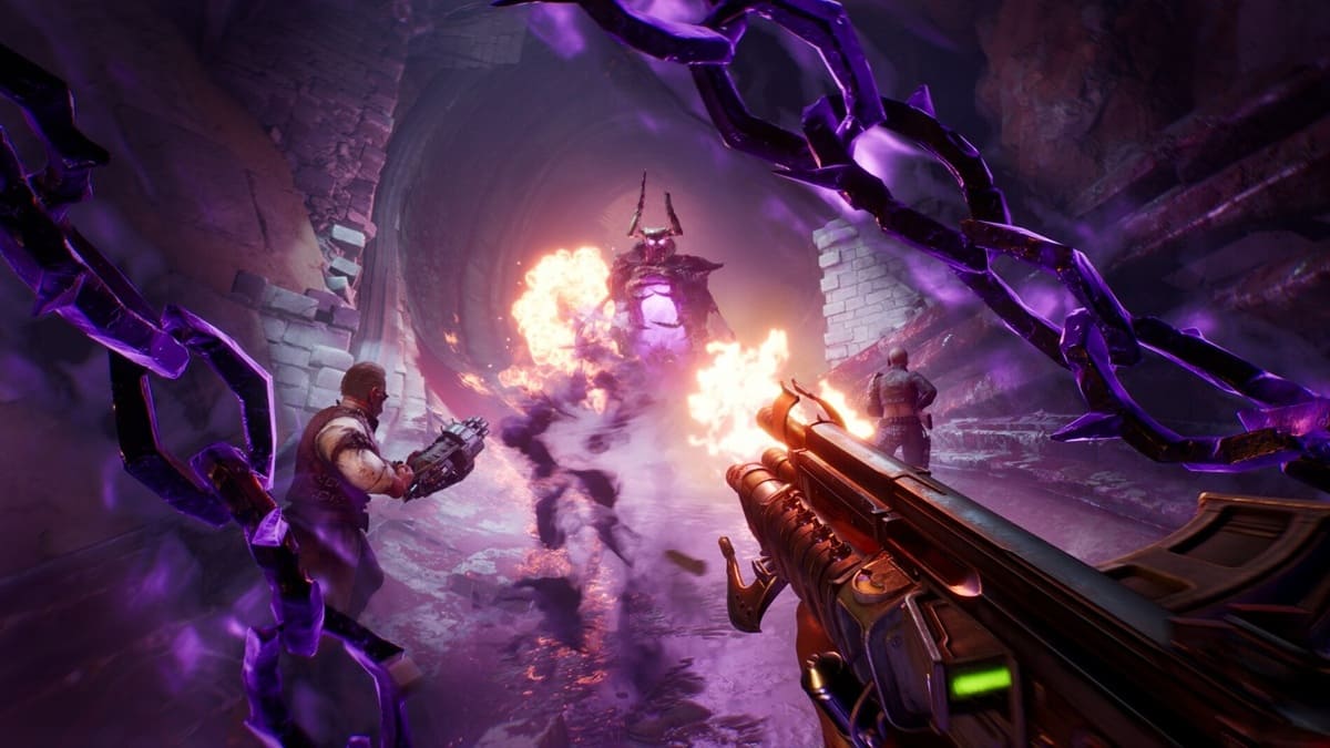 A gameplay screenshot from the new Painkiller game.
