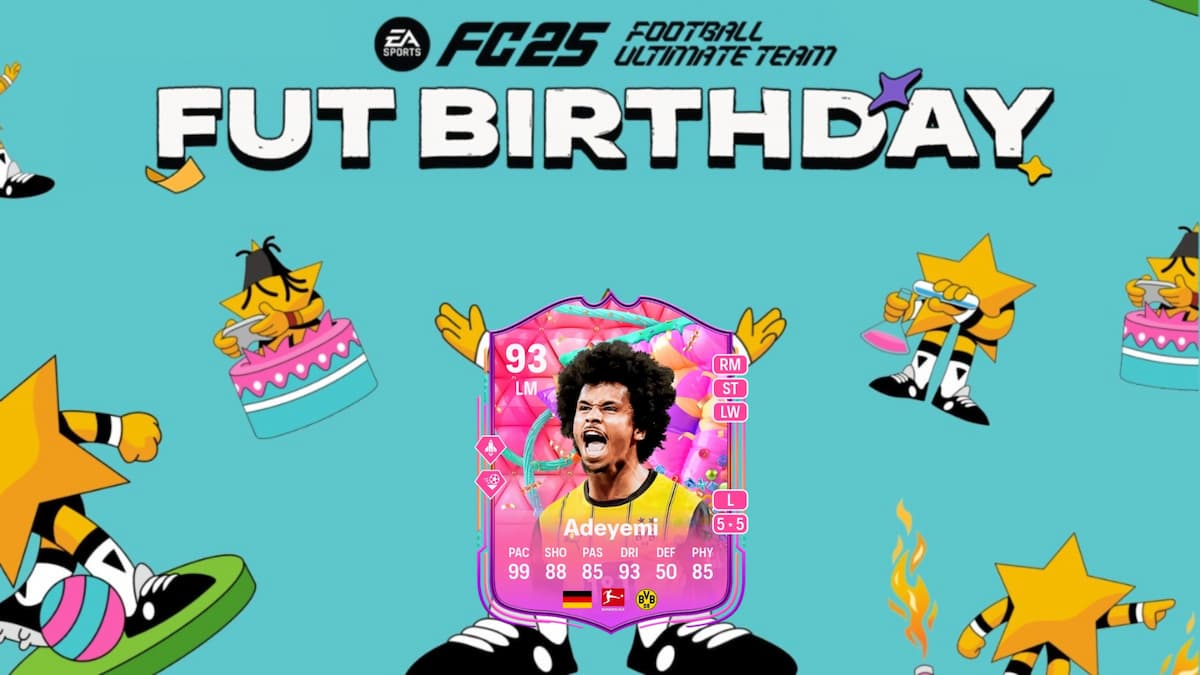 Image of Karim Adeyemi FUT Birthday SBC card in EA FC 25