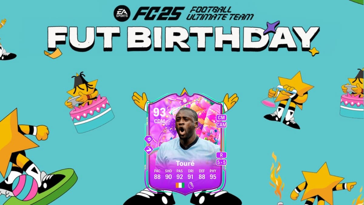 EA FC 25 Yaya Toure FUT Birthday Hero SBC card in EA FC 25